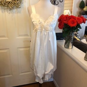 Stunning White Katia Flower Embellished Midi Dress